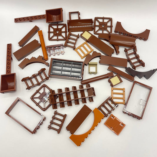 LEGO Building, Mixed Pieces, Browns, Approx. 100g