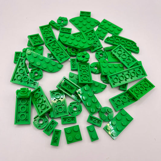 LEGO Plates, Bright Green, Approx. 45g