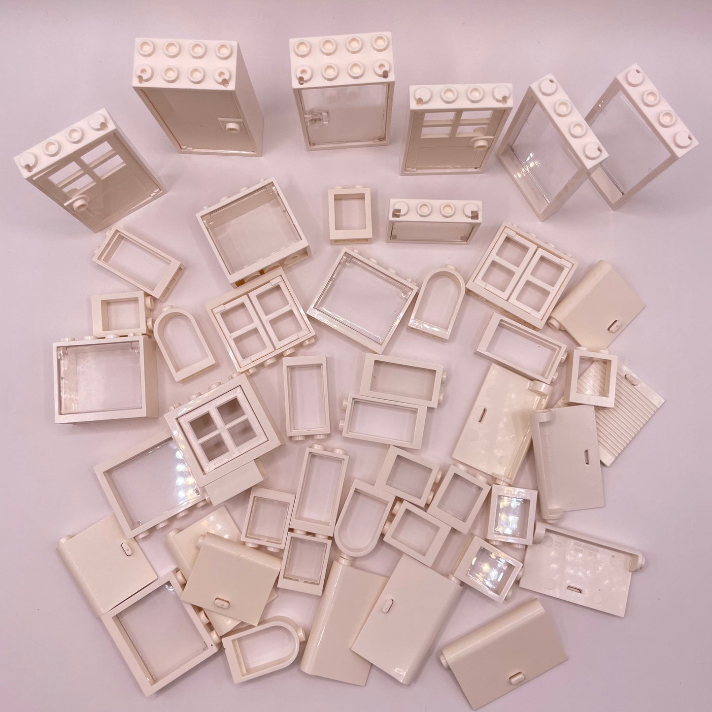LEGO Building Frames, Windows, Doors, White, Approx. 110g