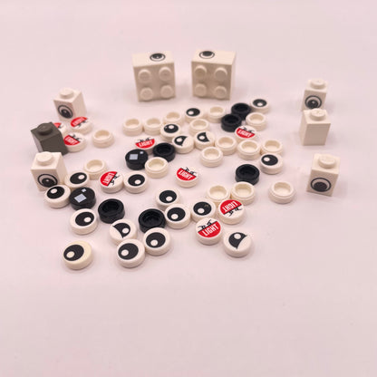 LEGO Prints and Stickers, Eyes/Faces,55 pieces