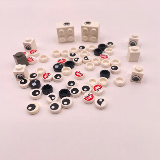 LEGO Prints and Stickers, Eyes/Faces,55 pieces