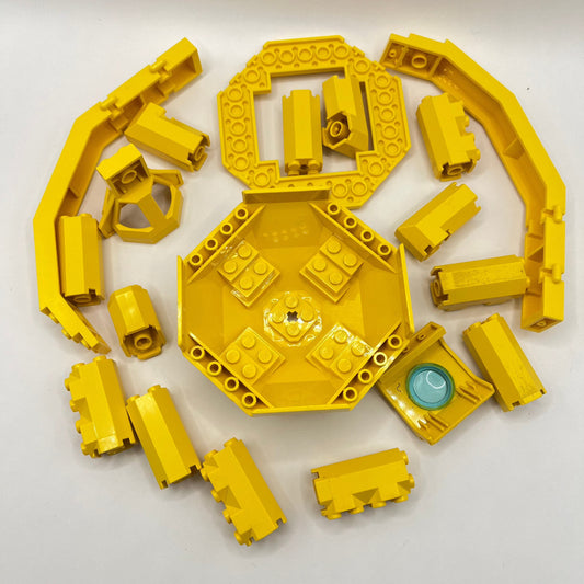 LEGO Yellow, Octagon, Vehicle, Building, Approx. 100g