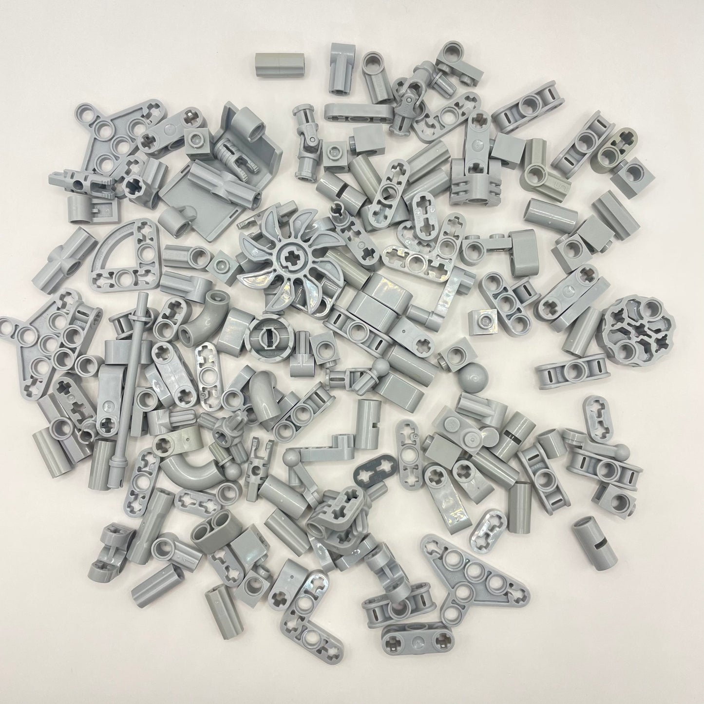 LEGO Small Technic, Light Bluish Grey, Approx. 80g