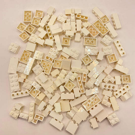 LEGO Mixed Bricks, White, Approx. 160g