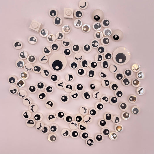 LEGO Eyes, Black and White, Animals, 110 Pieces