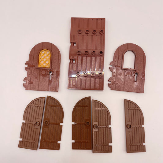 LEGO Castle Doors, Building Pieces, Mixed Browns, 8 Pieces