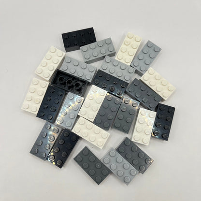 LEGO 2 x 4 Bricks, Monochrome, 25 Pieces