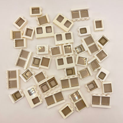 LEGO Small Building, White Trans Black Inserts, Building, Approx. 60g