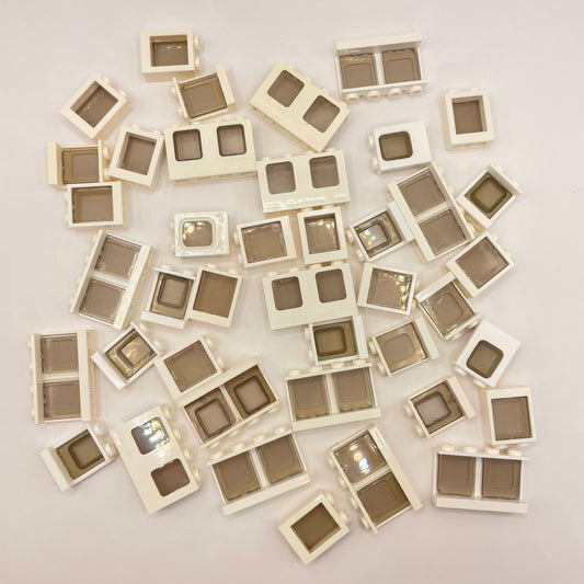 LEGO Small Building, White Trans Black Inserts, Building, Approx. 60g