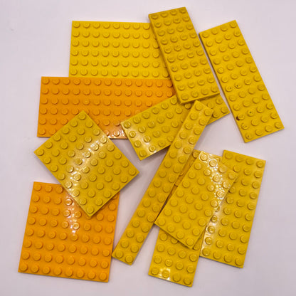 LEGO Plates, Mixed Yellow, Approx. 75g marked