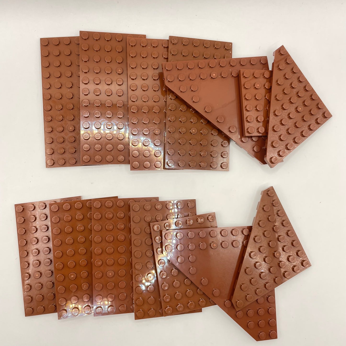LEGO Plates, Reddish Brown, Approx. 110g