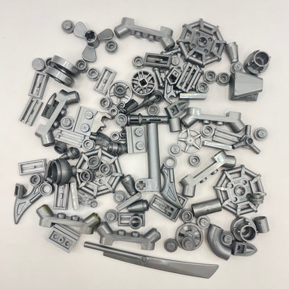 LEGO Mixed Pieces, Pearl Silver, 100 Pieces