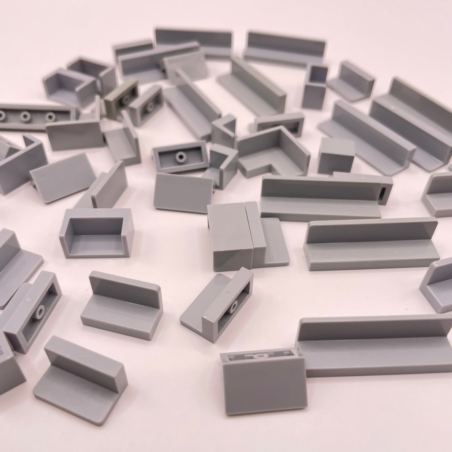 LEGO Small Panels, Light Bluish Grey, 45 Pieces