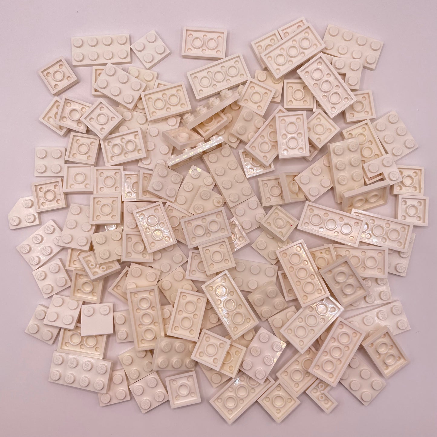LEGO Plates 2x Wide, Short White, Approx. 100g