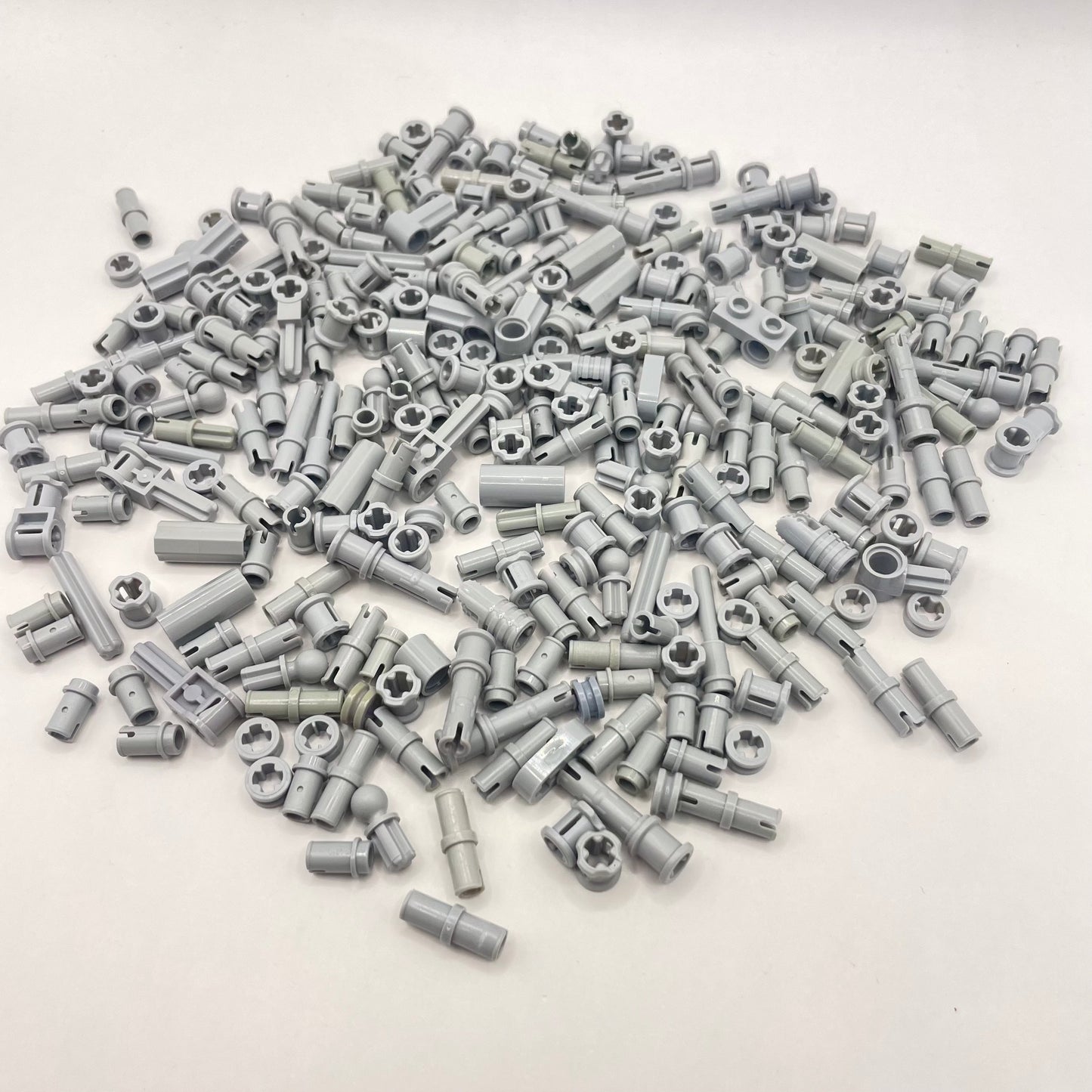 LEGO Pins and Connectors, Technic, Light Bluish Grey, Approx. 50g