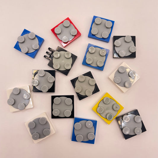 LEGO Plate Small Turntables, Mixed Colours, 15 pieces