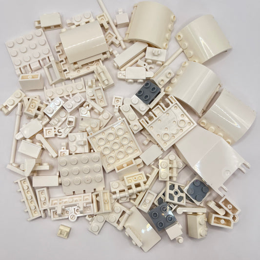 LEGO Clips and Bars, Flexible Connections, White, Approx. 80g