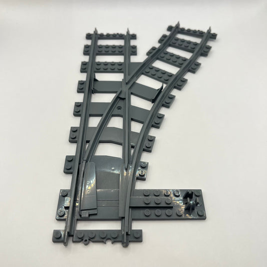 LEGO Right Switch Point, Dark Bluish Grey, RC Train Track, 1 Piece (No Actuator)