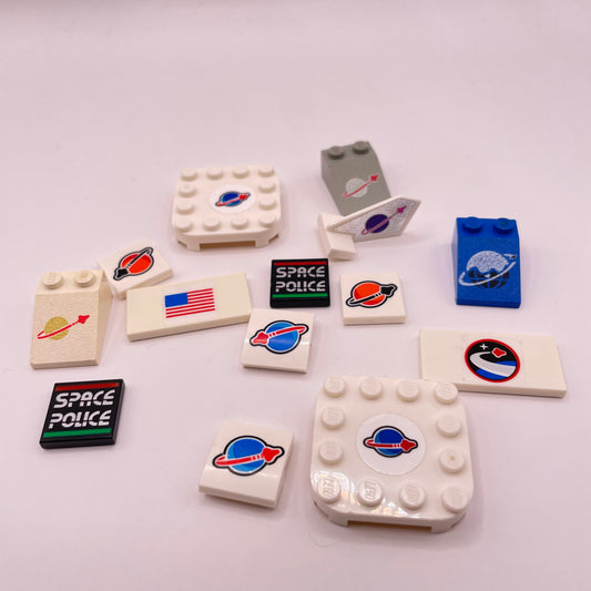 LEGO Prints and Stickers, Space, Mixed Pieces, 14 Pieces