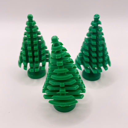LEGO Large Pine Trees, Green, Christmas, 3 Pieces - Seconds