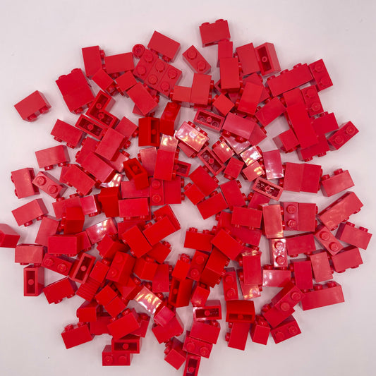 LEGO 1x,Short, Bricks, Red, Approx. 130g