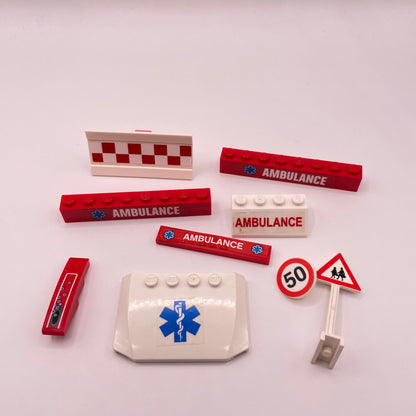 LEGO Prints and Stickers, Ambulance, Mixed Pieces, 7 Pieces