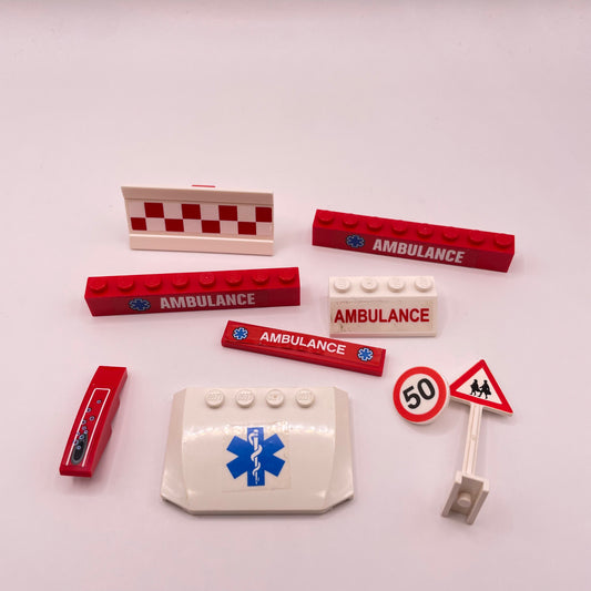 LEGO Prints and Stickers, Ambulance, Mixed Pieces, 7 Pieces