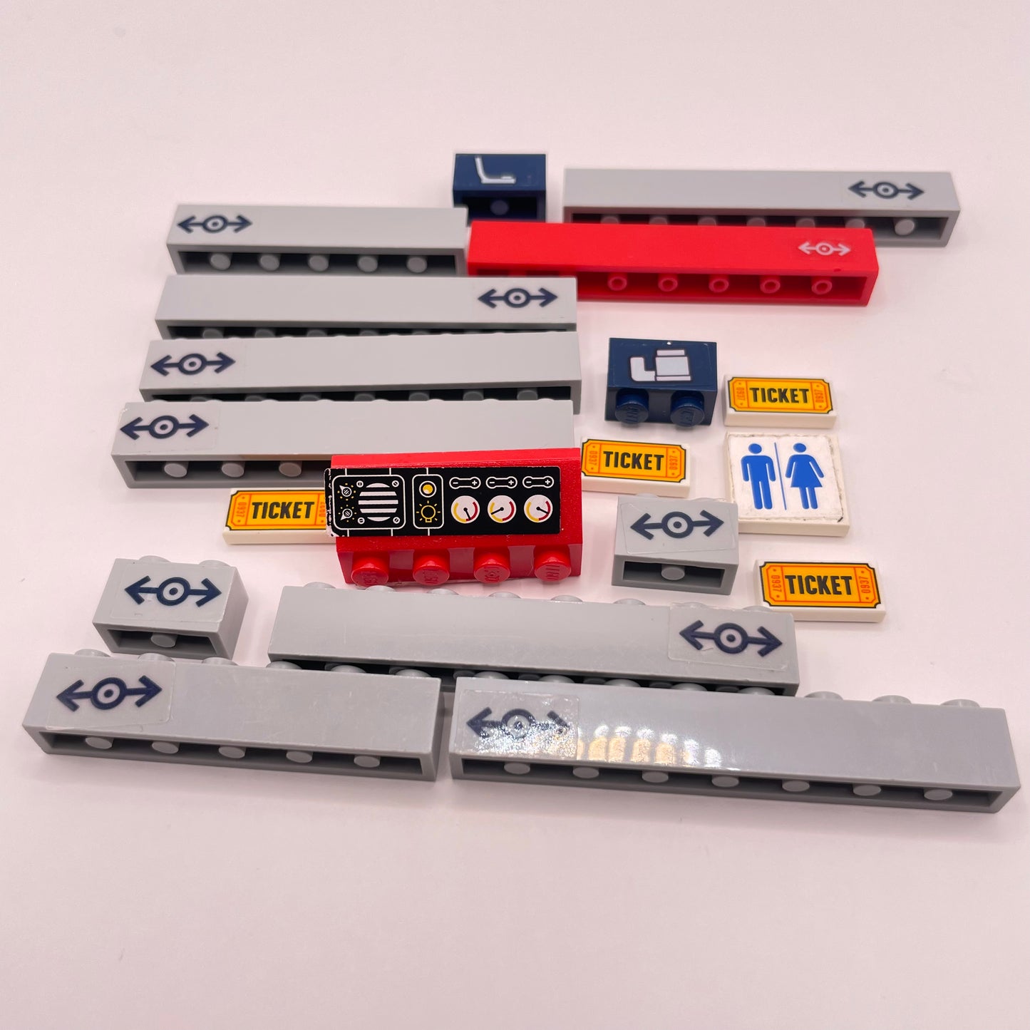 LEGO Prints and Stickers, Train, Mixed Pieces, Approx. 33g