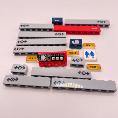 LEGO Prints and Stickers, Train, Mixed Pieces, Approx. 33g