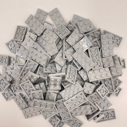 LEGO Plates 2x Wide, Small, Light Bluish Grey, Approx. 120g