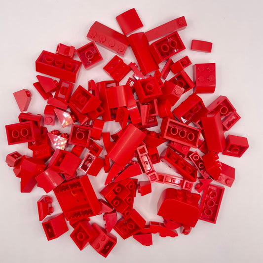 LEGO  Mixed Red,  Slopes, 100g