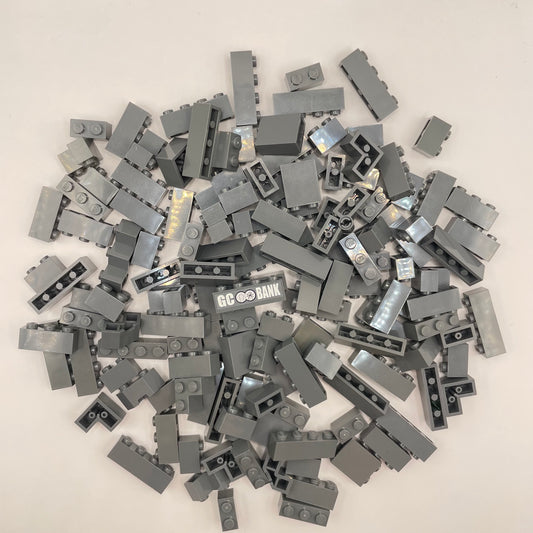LEGO  Bricks, 1x Wide, Dark Bluish Grey, Approx. 160g