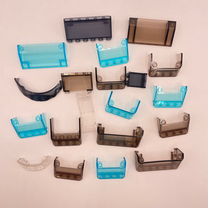 LEGO  Mixed Windscreens, Transparent, Mixed Colours, Vehicles, 20 Pieces