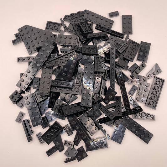 LEGO Mixed, Plates, Black, Approx. 100g