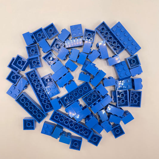 LEGO  Bricks, 2x Wide, Blue, Approx. 105g