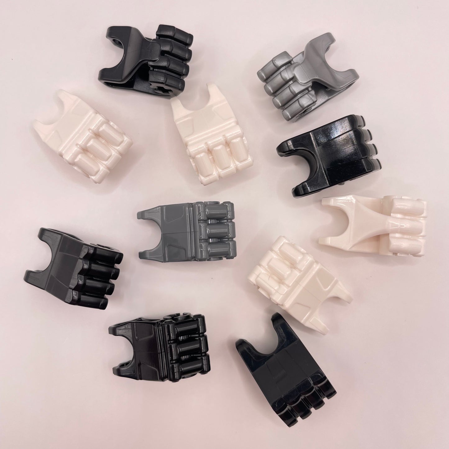 LEGO Bionicle, Fist, Hero Factory, Monochrome, White, Grey, Black, 11 Pieces