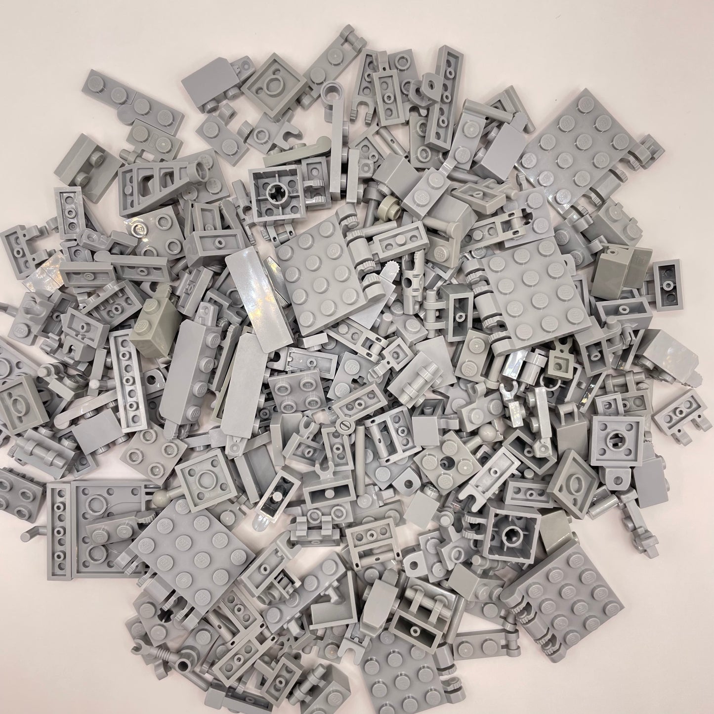 LEGO Clips and Bars, Flexible Connections, Light Bluish Grey, Approx. 150g