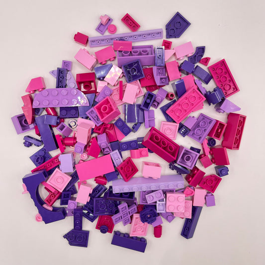 LEGO Pink and Purple, Mixed Pieces, Approx. 100g