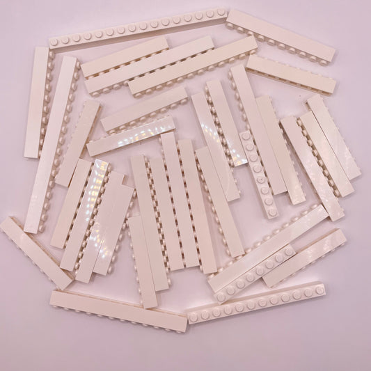 LEGO Brick, 1x Wide, Long, White, Approx. 130g