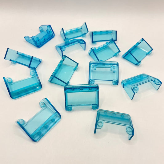 LEGO Transparent Blue, 4x Windscreen, Vehicle (19 Pieces)