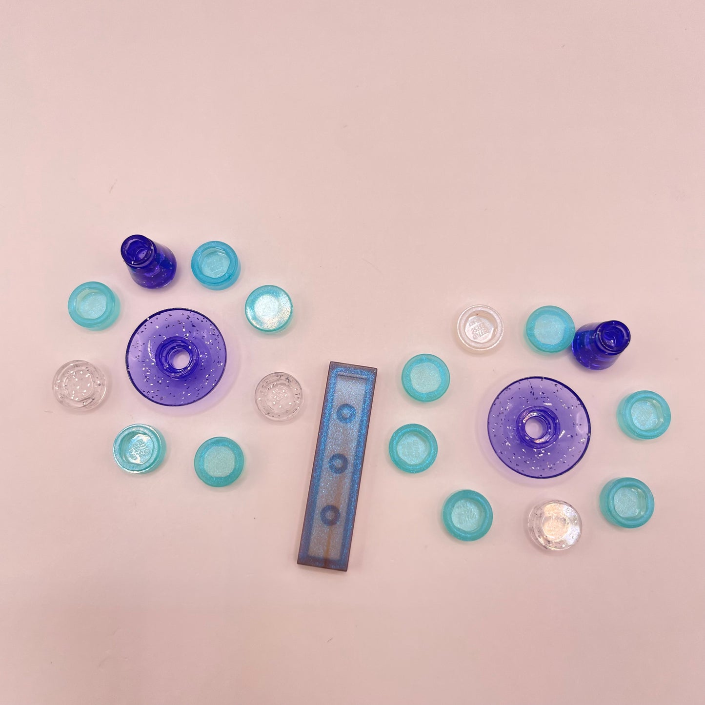 LEGO Glitter/Shimmer, Transparent, Mixed Pieces, (25 Pieces)