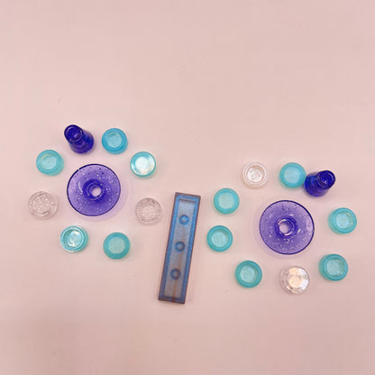 LEGO Glitter/Shimmer, Transparent, Mixed Pieces, (25 Pieces)