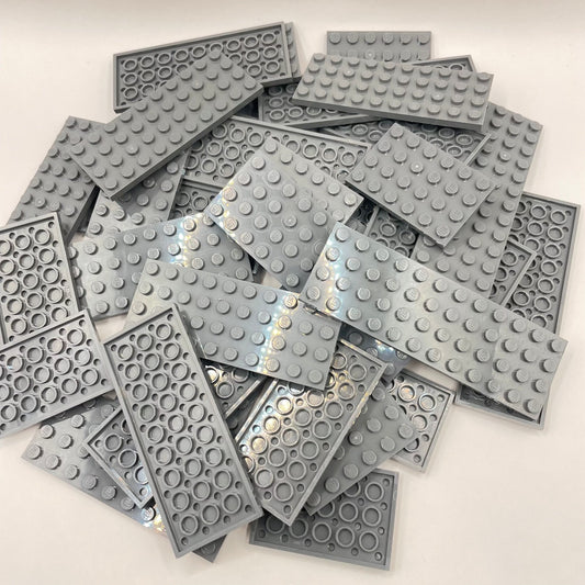 LEGO Plates 4x Wide, Dark Bluish Grey, Approx. 180g