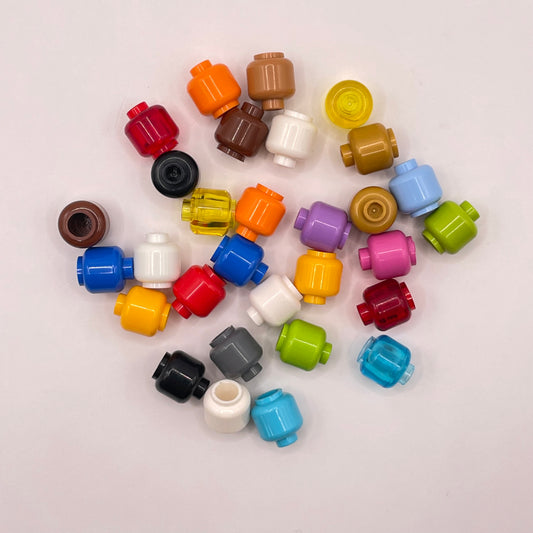 LEGO Blank Heads, Mixed Colours, 30 Pieces