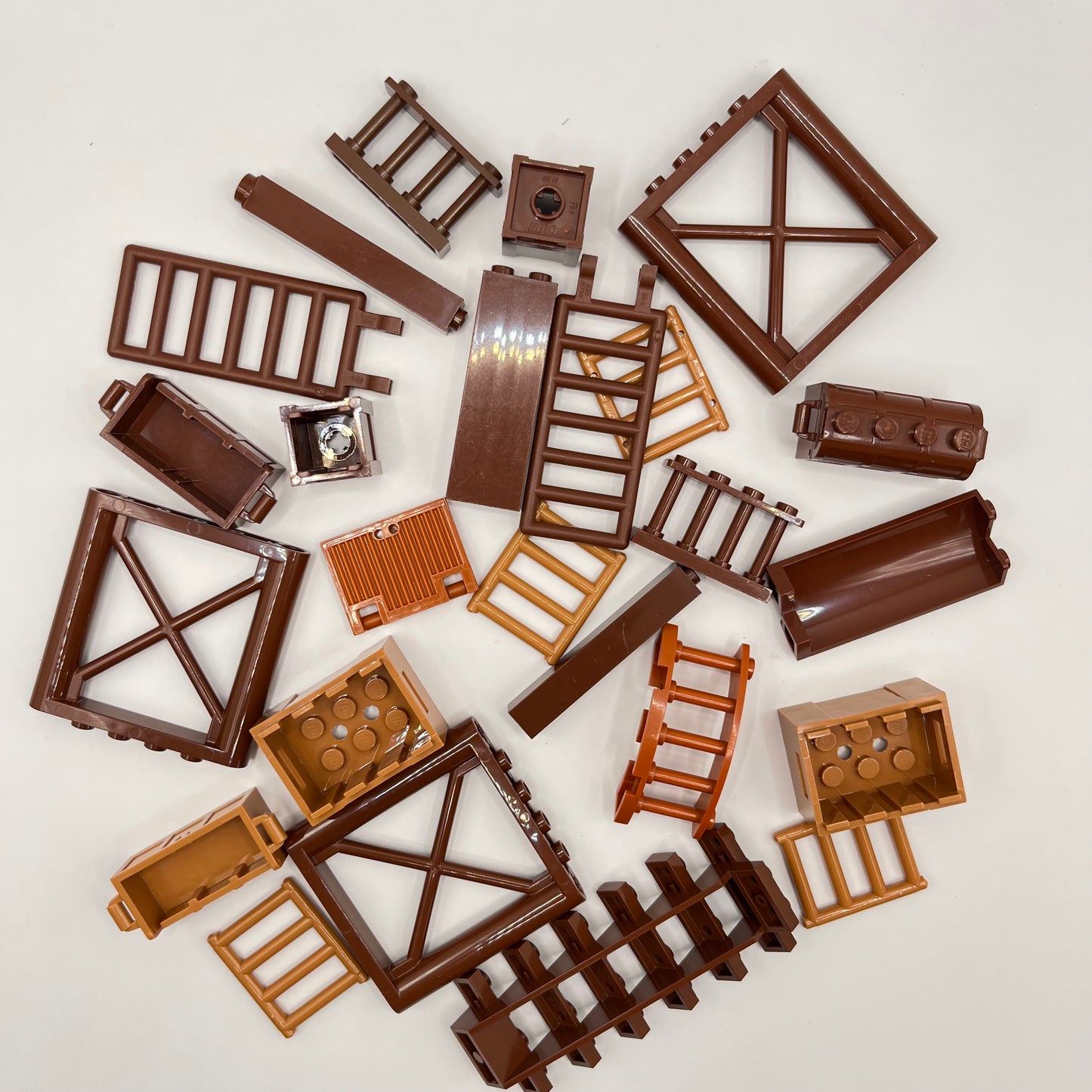 LEGO Mixed Building Pieces, Mixed Brown, Approx. 65g