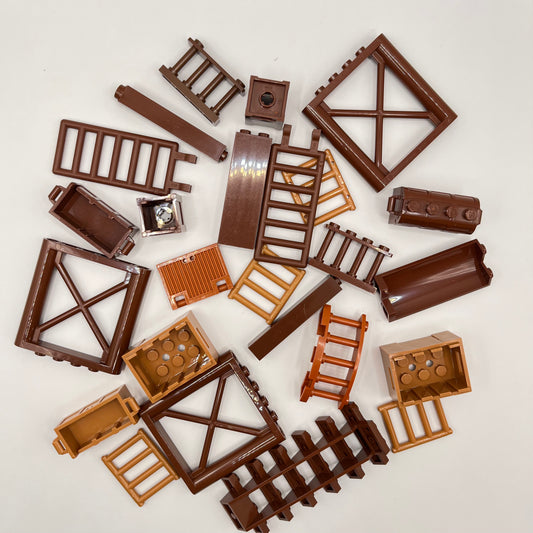 LEGO Mixed Building Pieces, Mixed Brown, Approx. 65g