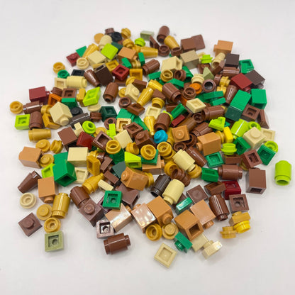 LEGO Green and Browns, 1x Mixed Pieces, Approx. 50g Greebling