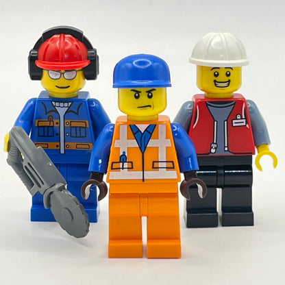 LEGO Construction Workers, City, Minifigures (pack of 3)
