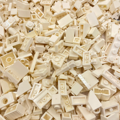 LEGO Small Mixed Pieces, White, Approx. 400g