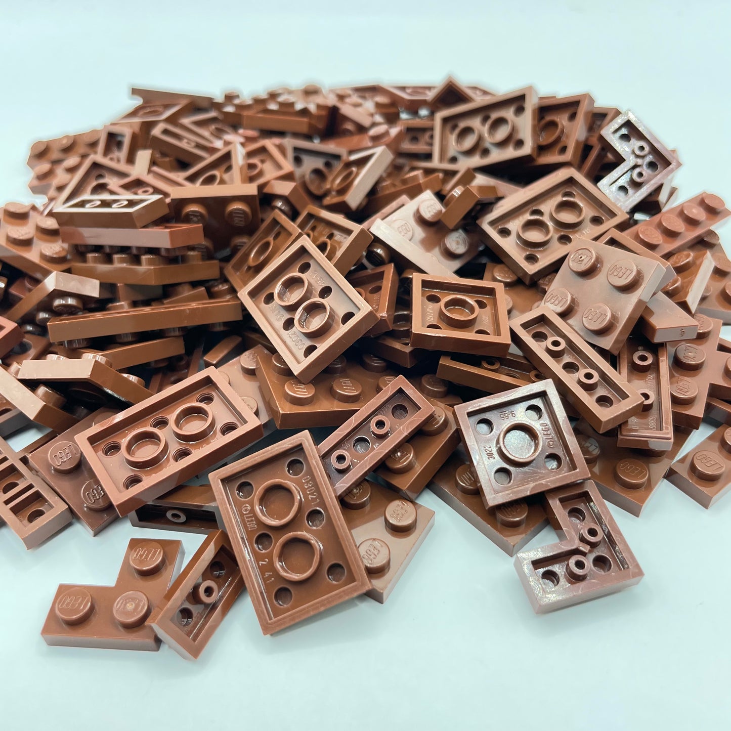 LEGO Small Plates, Reddish Brown, Approx. 85g